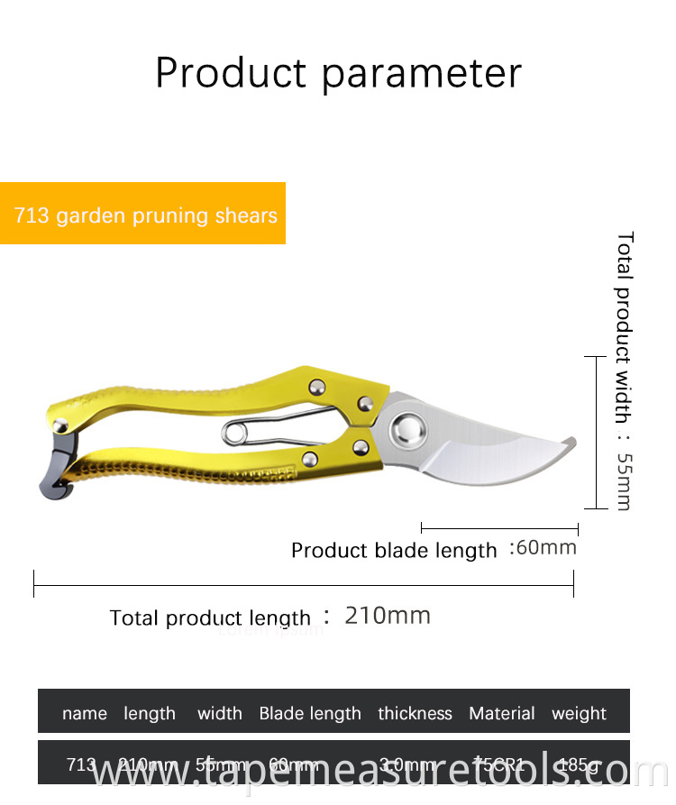 Factory custom garden tools pruning shears fruit tree shears